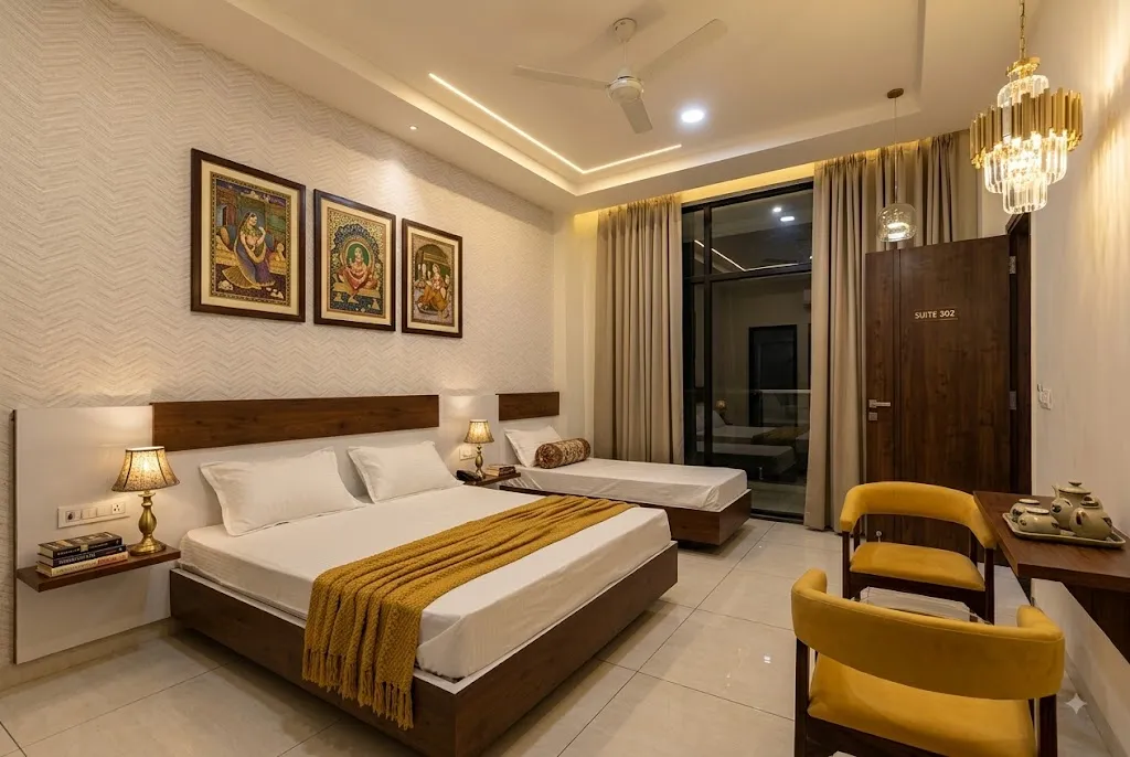 3 Bed AC Room at Shegaon Bhakta Niwas